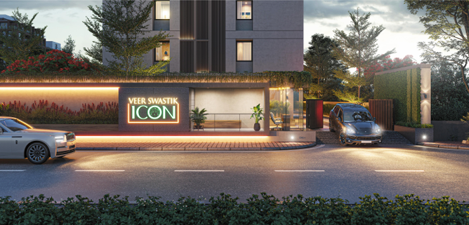 Veer Swastik Icon – Elegant 4 BHK Sky Homes with Luxury Amenities, Landscaped Gardens & Modern Lifestyle Spaces