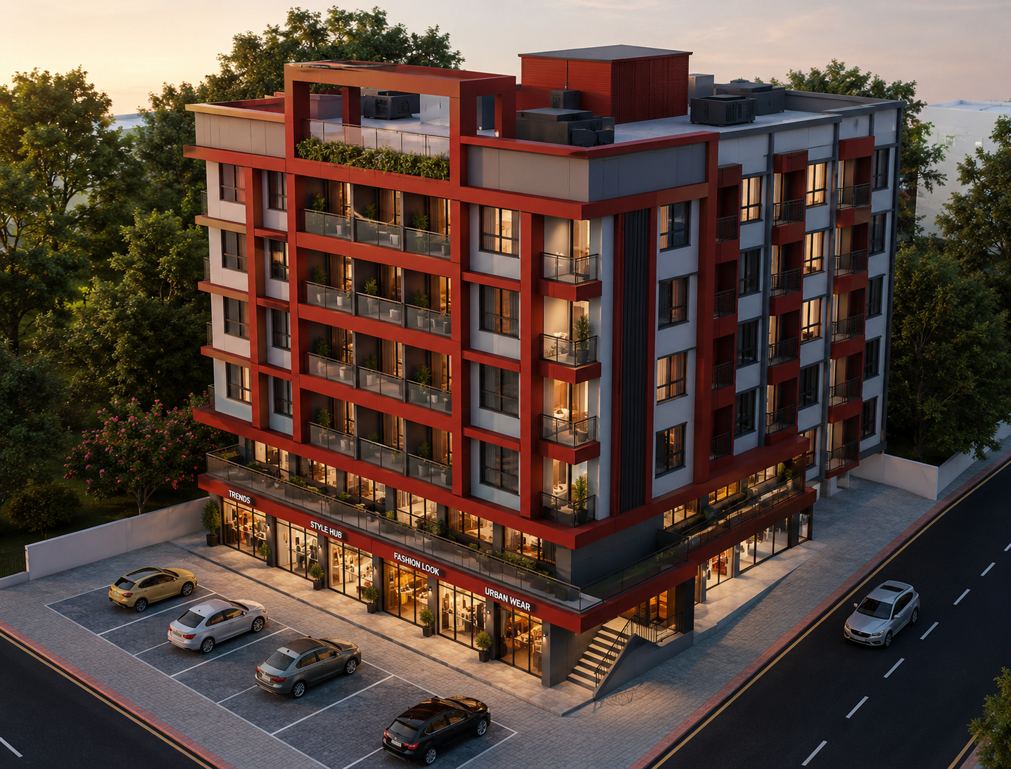 The Galaxy 1 and 2 BHK Luxurious Flats and Commercial Shops